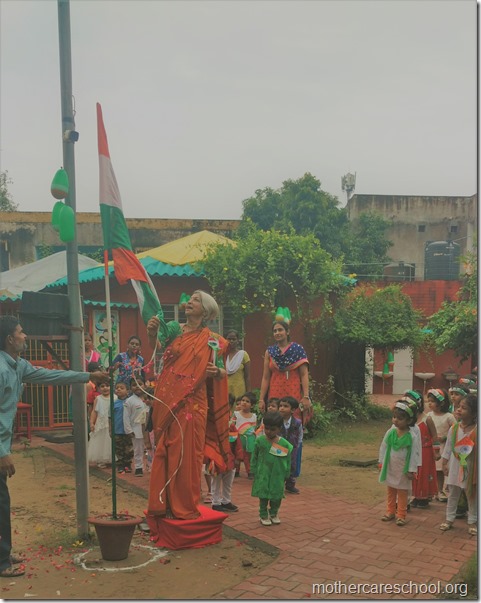 Flag hoisting by Mrs Shobha Dev