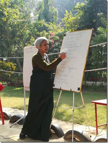 Ms Shobha Dev conducting the workshop
