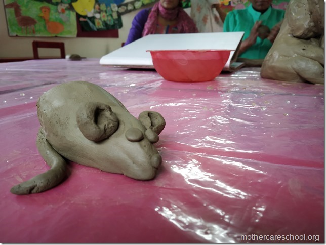 Our School Ganpati from clay(mud) (2)